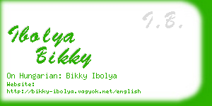 ibolya bikky business card